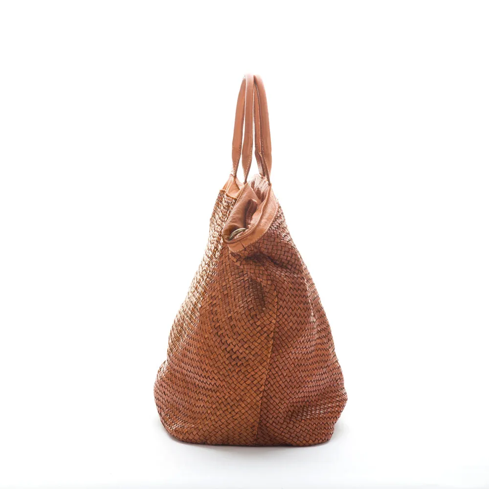 La Via Firenze Butter Collection V031 borsa mano cuoio intrecciata