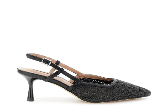 CafèNoir Décolleté Slingback Rafia Tacco 6 cm
