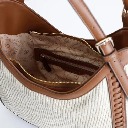 CafèNoir Borsa a Spalla Rafia Naturale Charm