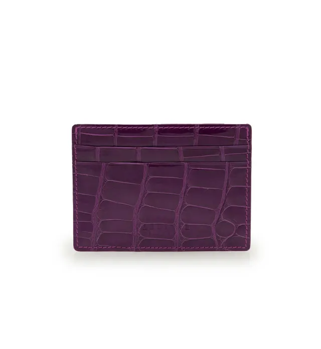 Cardinal Milano Purple Alligator porta carte viola