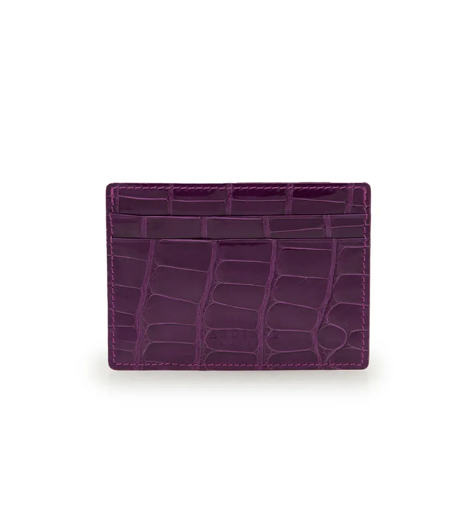 Cardinal Milano Purple Alligator porta carte viola