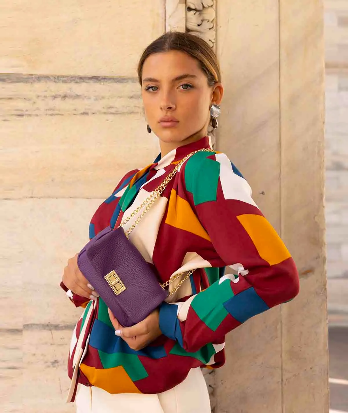 Figus NotSoMicro Bag minibag pelle catena oro