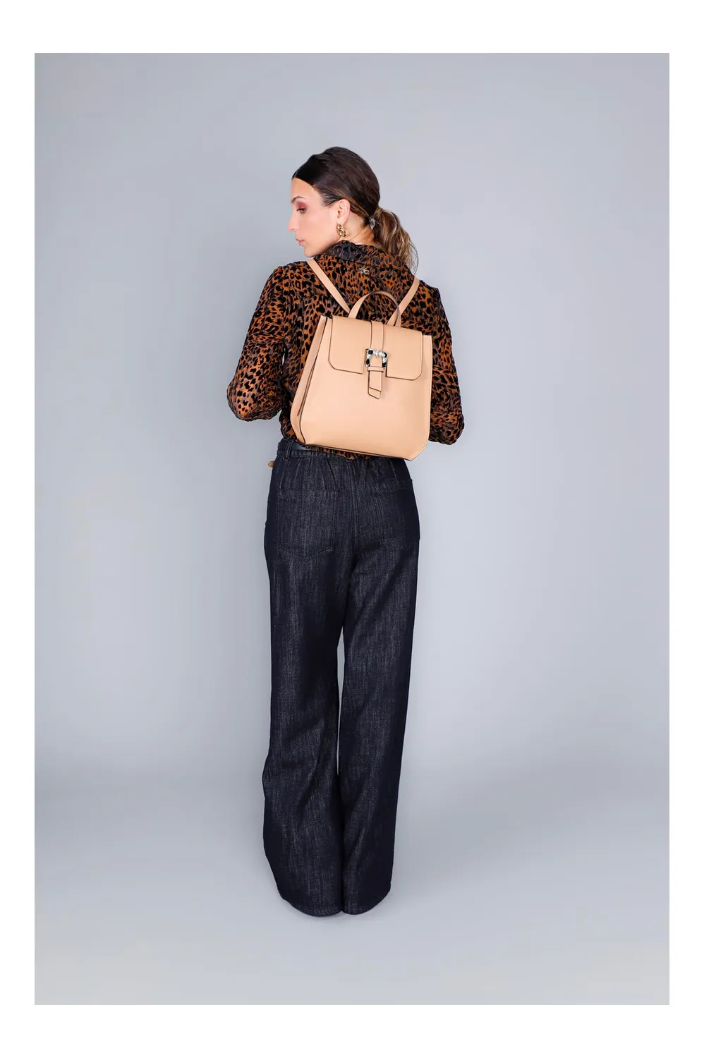 CafèNoir zaino donna pattina fibbia gioiello biscotto