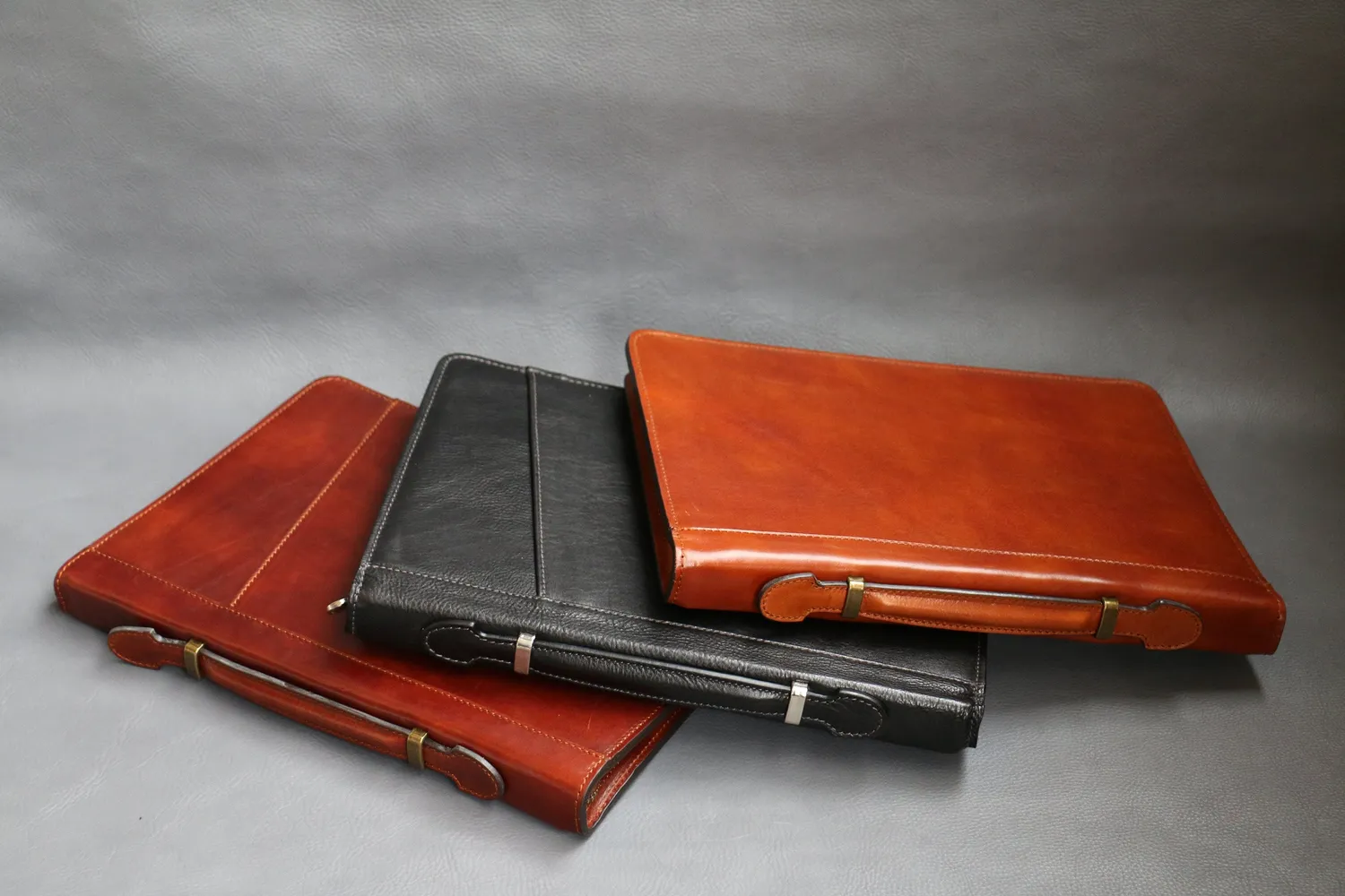 Aigin Milano Organizer portfolio A4 nero pelle vegetale