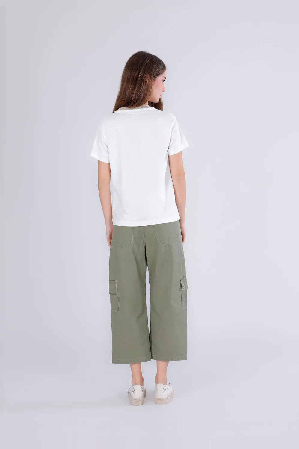 CafèNoir T-Shirt Logo Lurex Off White