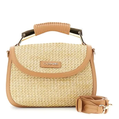 CafèNoir Borsa a mano donna raffia naturale pattina