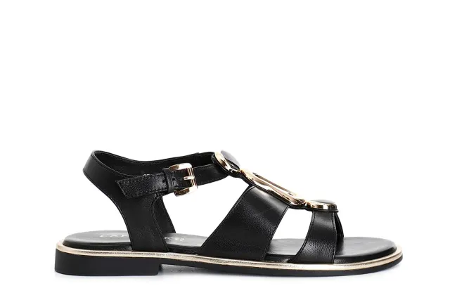 CafèNoir Sandalo Pelle Fibbia sandali 39 EU nero
