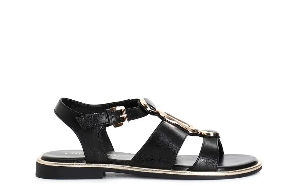 CafèNoir Sandalo Pelle Fibbia sandali 39 EU nero