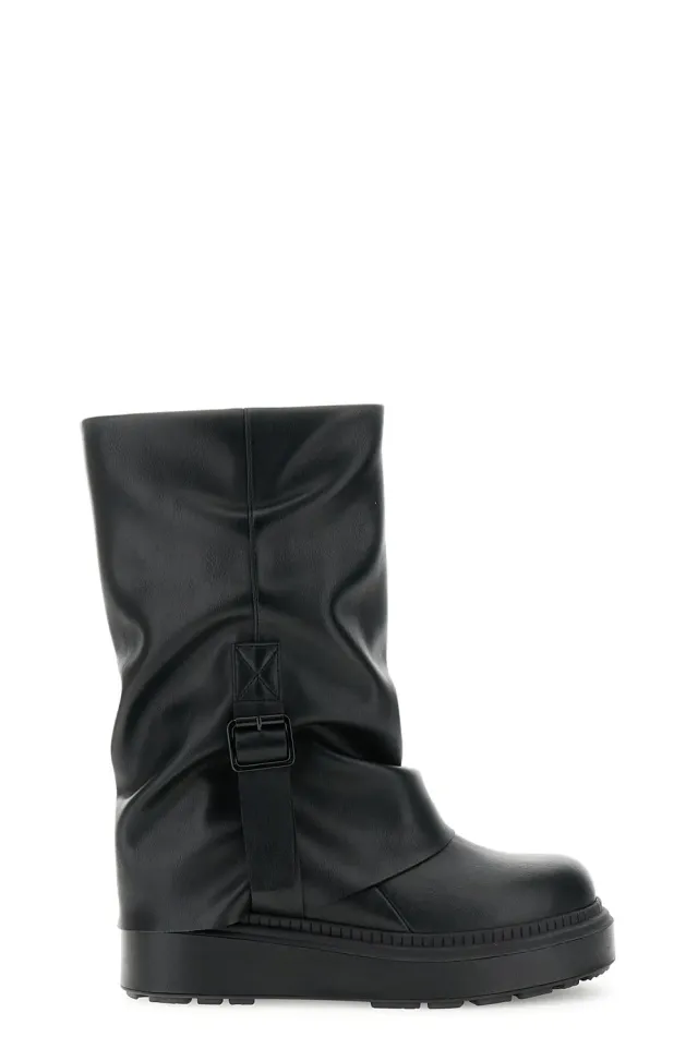 CafèNoir Stivaletti Gambale Nero Zip Interna