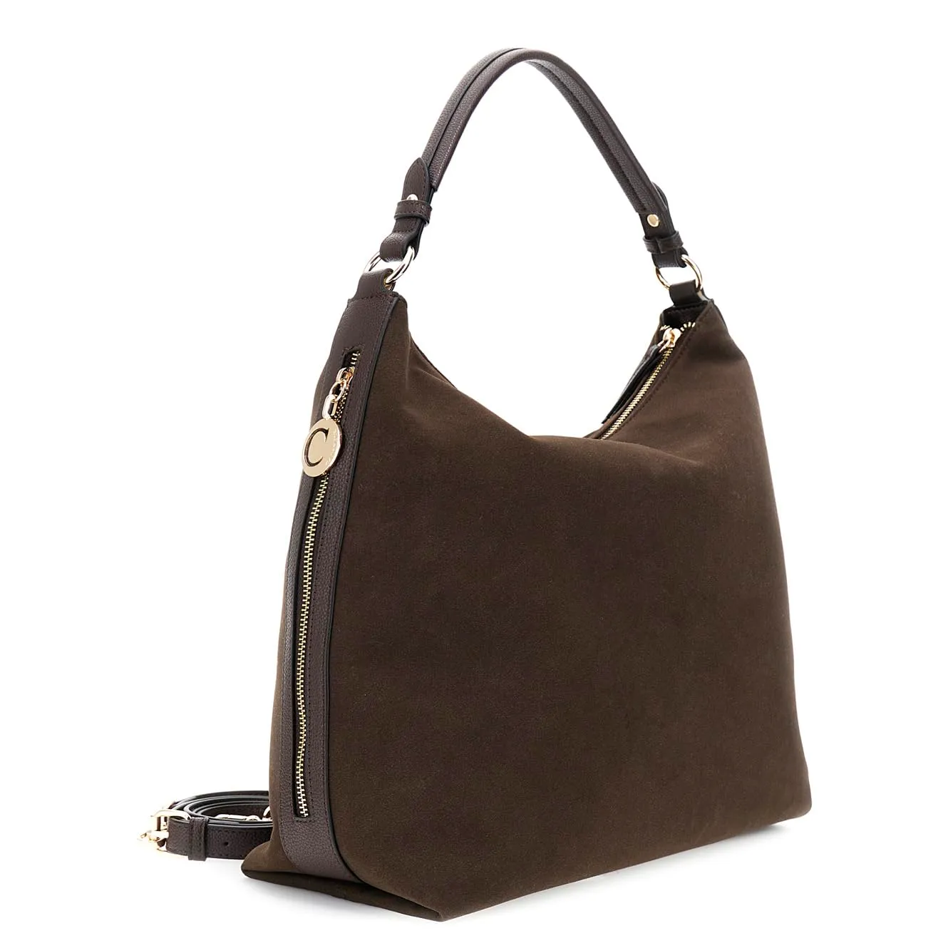 CafèNoir Sacca Donna Effetto Suede T.Moro Zip