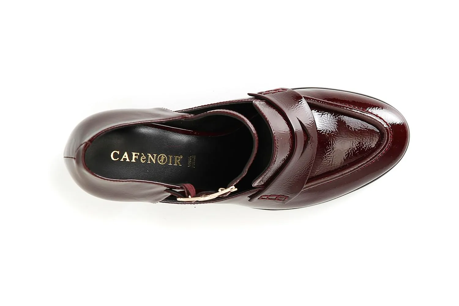 CafèNoir Mocassino Pelle Verniciata Donna Bordeaux