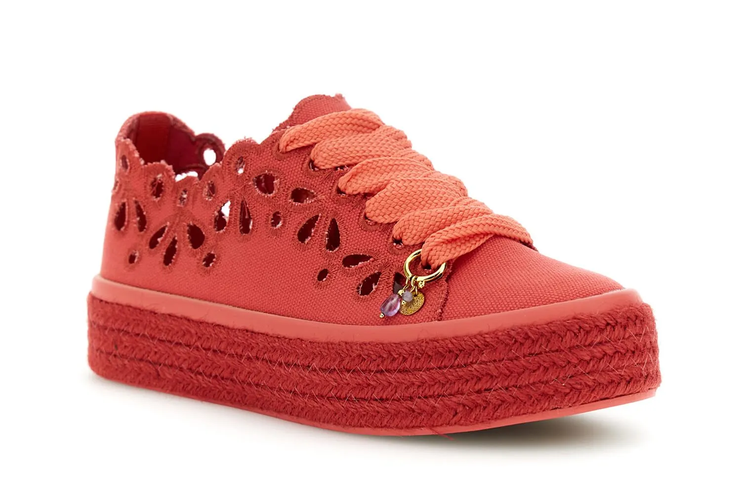 CafèNoir Sneakers Donna Traforate Beige Tessuto