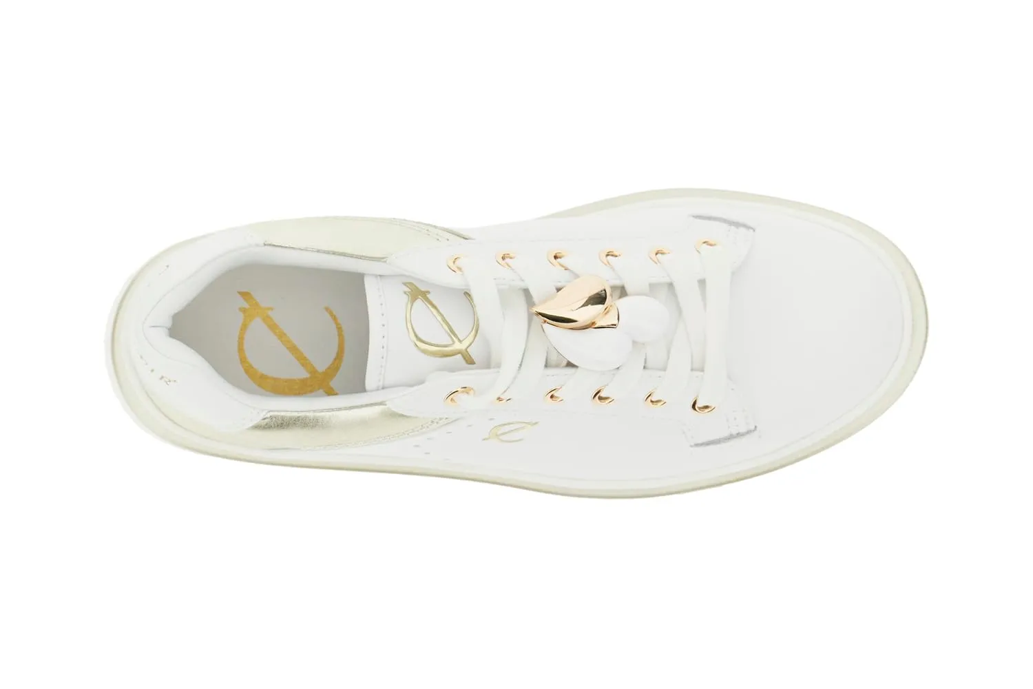 CafèNoir Sneakers Pelle Donna Bianco Oro 39 EU