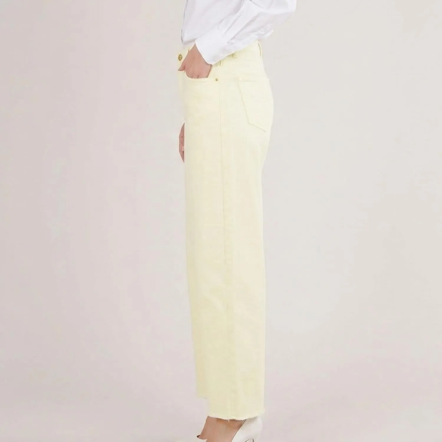 CafèNoir Culotte Bull Denim jeans donna giallo