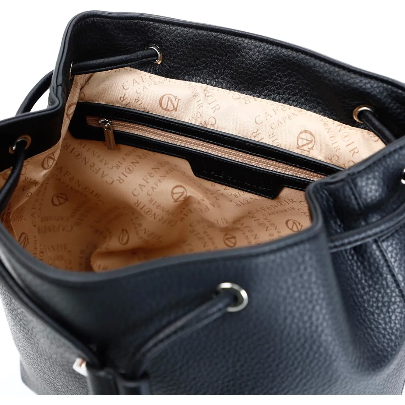 CafèNoir Zaino Trecce Nappe Donna Nero Morbido