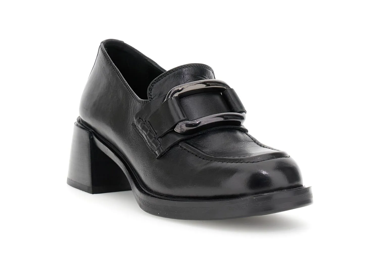CafèNoir Mocassini Pelle Morsetto Donna Bordeaux 39 tacco 6 cm