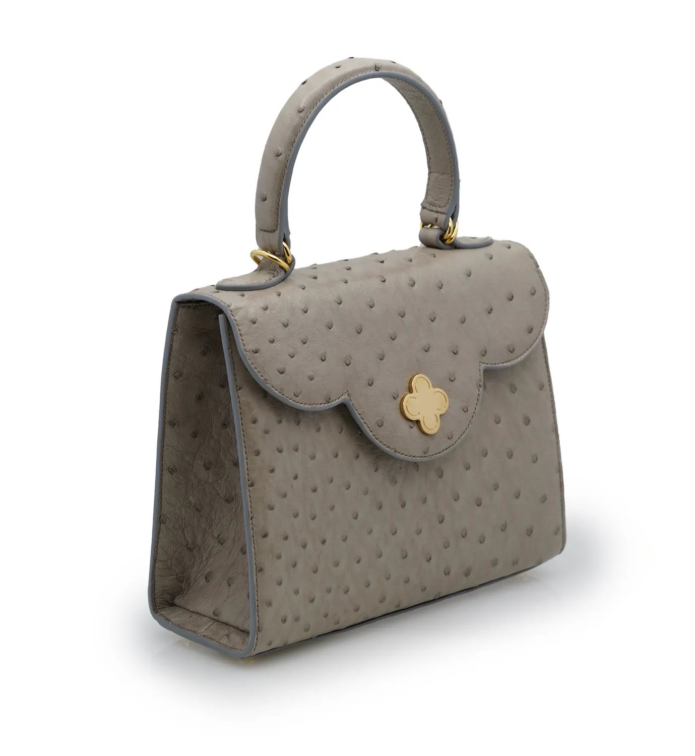 Cardinal Milano First Lady Taupe borsa struzzo taupe