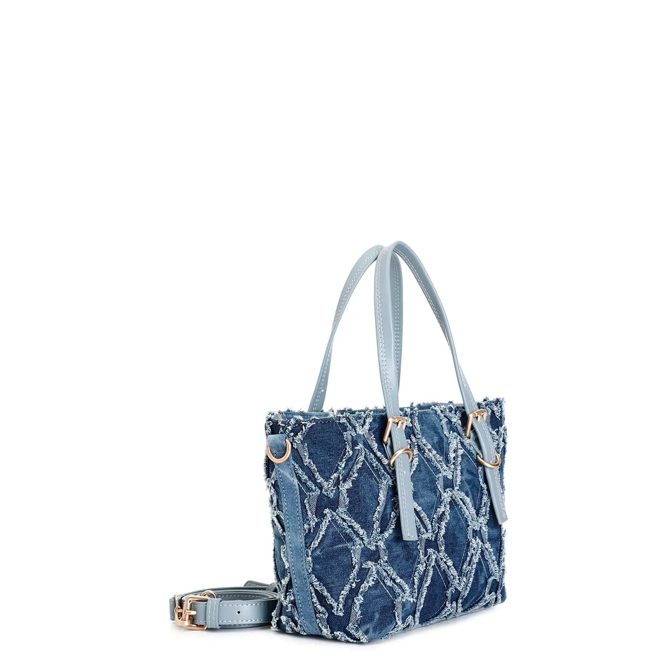 CafèNoir Mini Tote Denim Jeans Strass Borchie