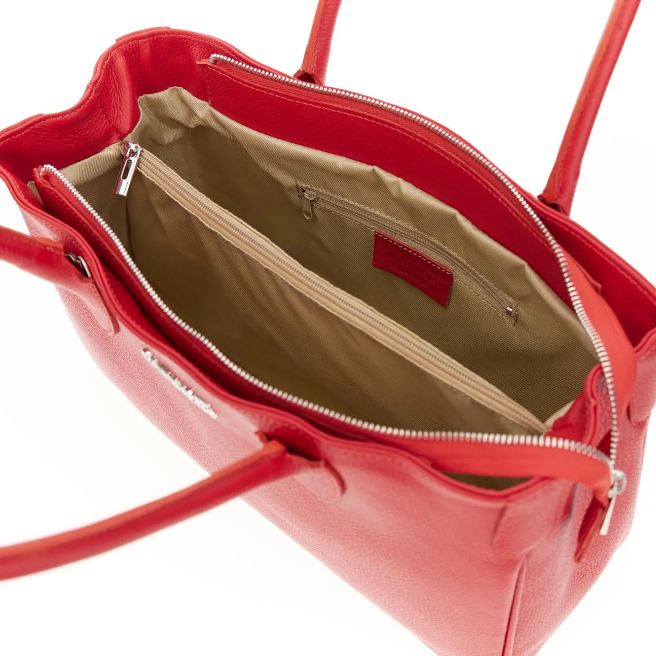 CafèNoir Shopping Bag a Spalla Pelle Martellata Tracolla Donna
