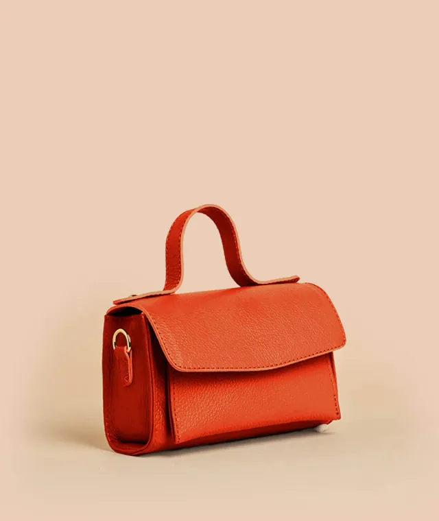 Figus MiniCrossbody borsa tracolla arancione pelle