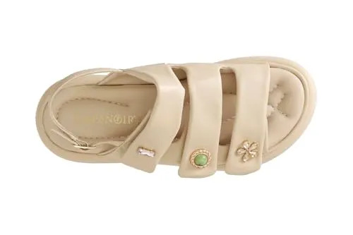 CafèNoir Sandali Donna in Pelle Beige 39 con Strappo