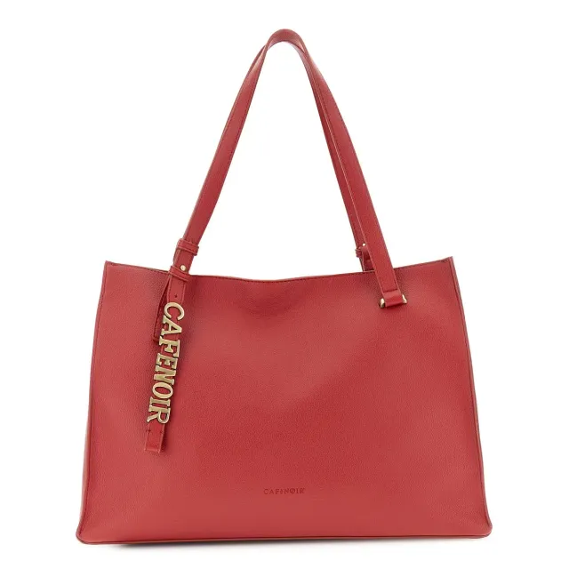 CafèNoir Borsa Morbida Mano Rossa Lettering Metallo