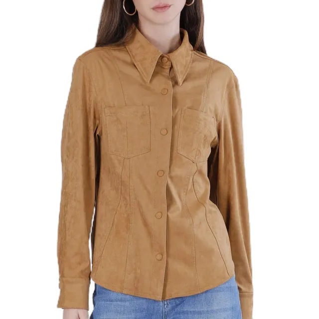 CafèNoir Camicia Ecosuede Avvitata Tabacco Donna S
