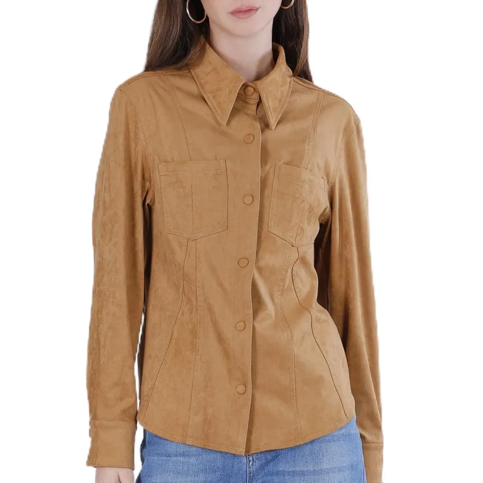 CafèNoir Camicia Ecosuede Avvitata Tabacco Donna S