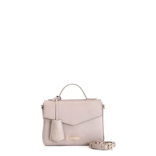 CafèNoir Cartella Saffiano Peltro con Maxi Charm