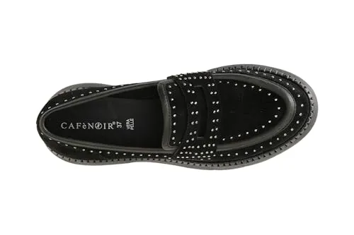 CafèNoir Mocassino Donna Camoscio Nero Microborchie