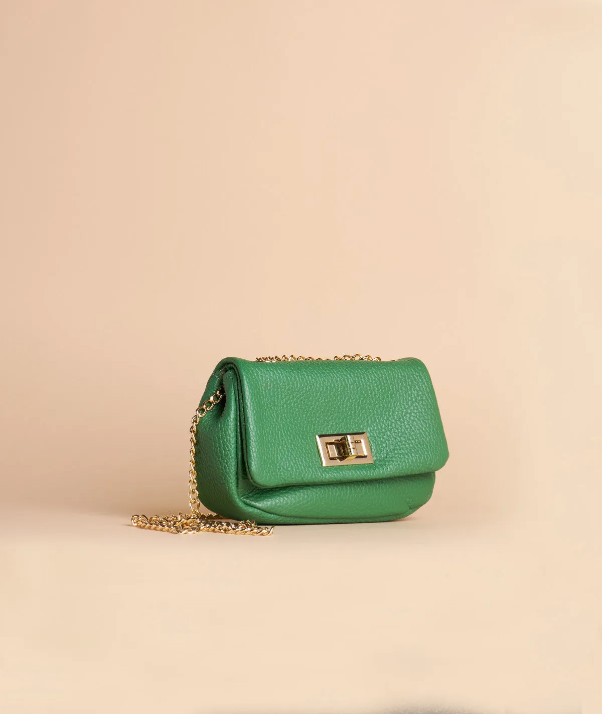 Figus NotSoMicro Bag minibag pelle catena oro