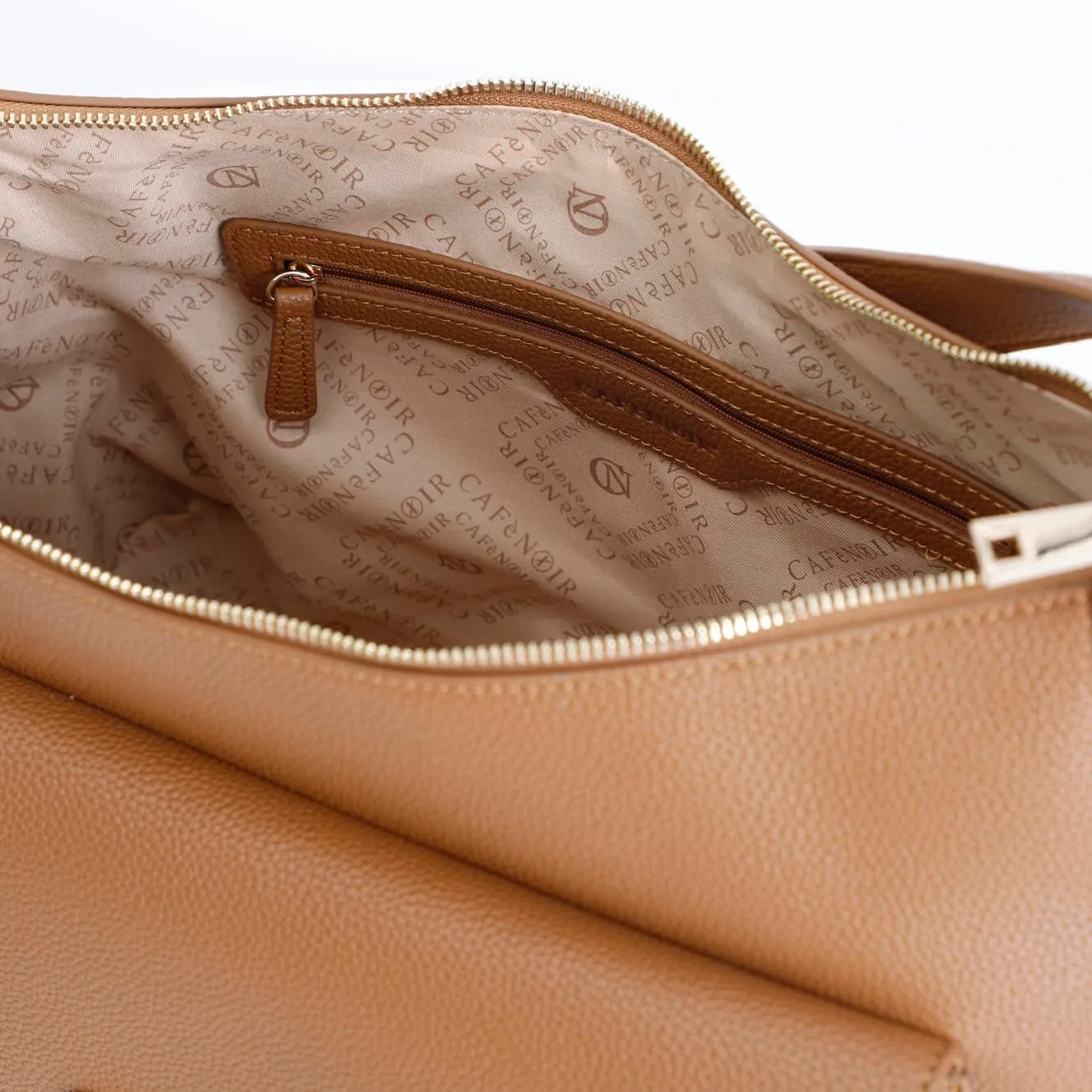 CafèNoir Hobo Nodi Effetto Suede Borsa Cuoio