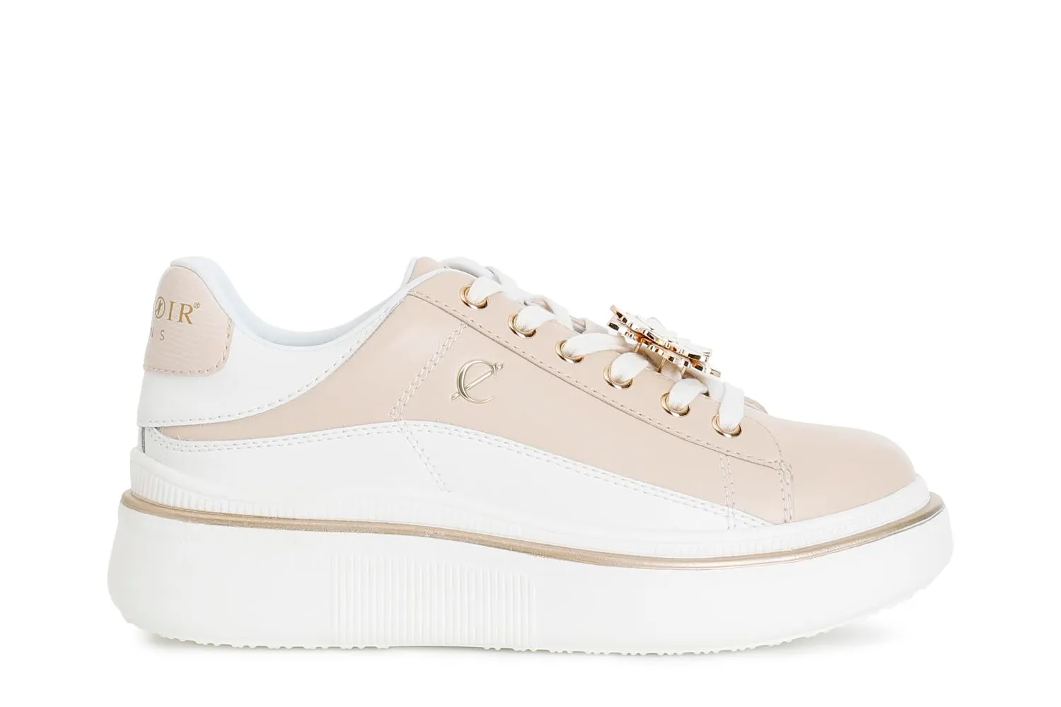 CafèNoir Sneakers Donna Pelle Plateau 3 cm Accessorio