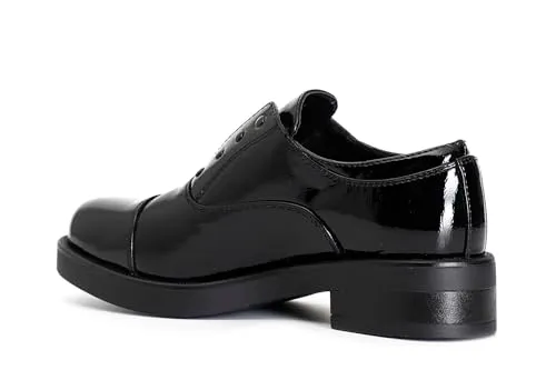 CafèNoir Francesina Vernice Borchie Derby Nero