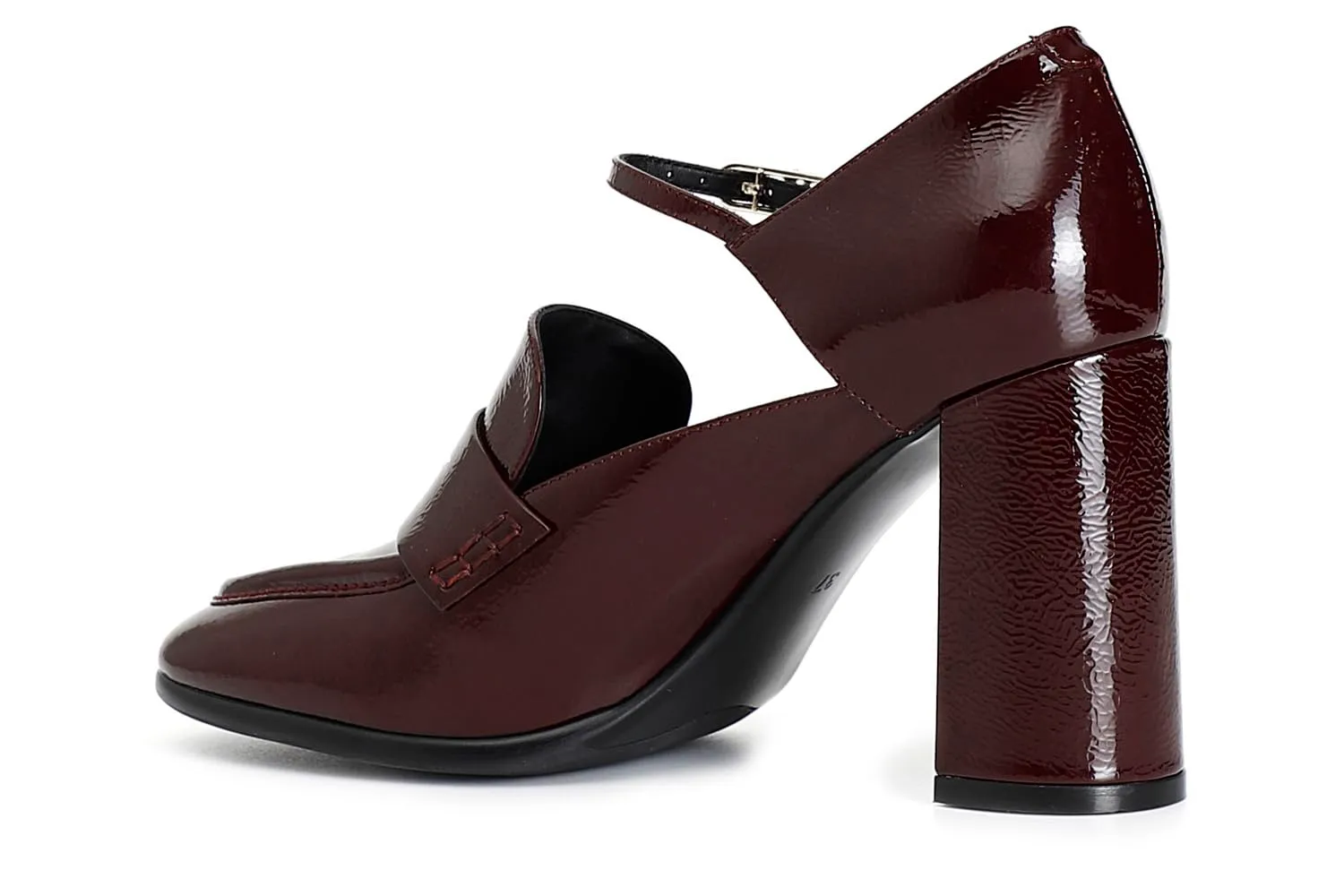 CafèNoir Mocassino Pelle Verniciata Donna Bordeaux