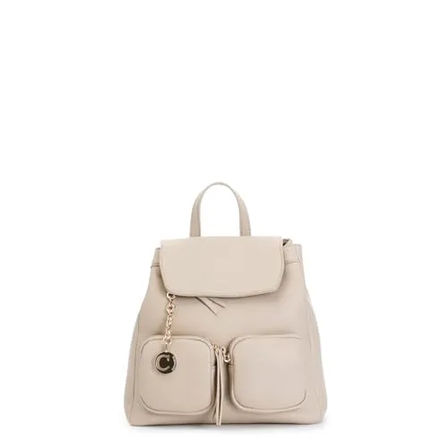 CafèNoir Zaino Donna Beige Onesize Tasche Charm Metallo