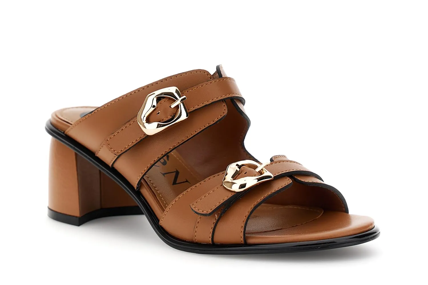 CafèNoir Frate sandali donna cuoio 38 EU tacco 6 cm